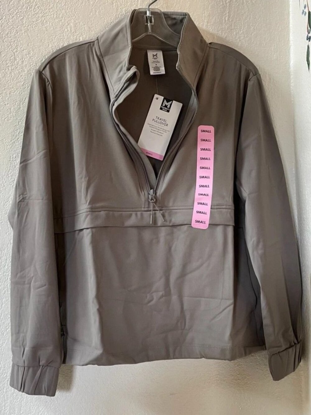 NWT Member's Mark Gray Travel Pullover Size S